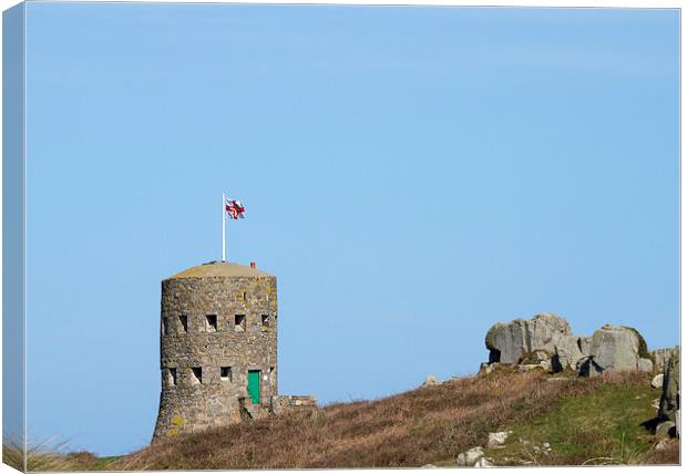 loophole towers in Guernsey.  Canvas Print by chris smith