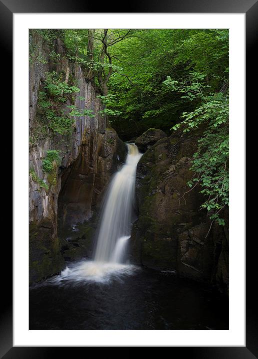 Waterfall. Framed Mounted Print by chris smith