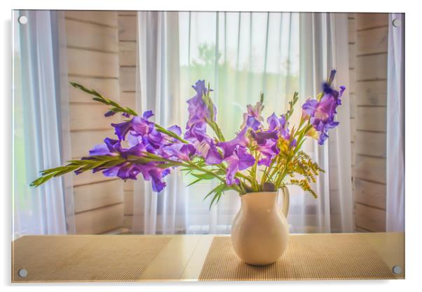  Irises  Acrylic by Svetlana Korneliuk