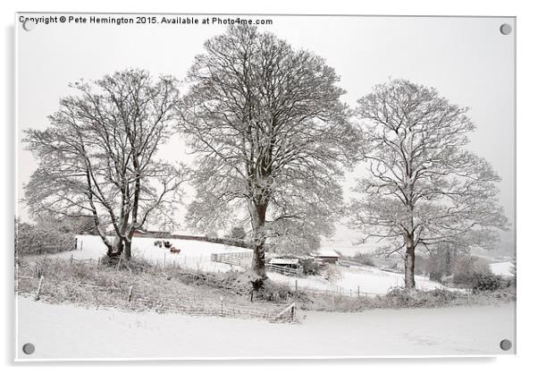  Wintery scene Acrylic by Pete Hemington