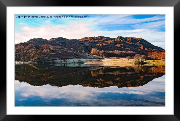 Still Waters Framed Mounted Print by Trevor Camp