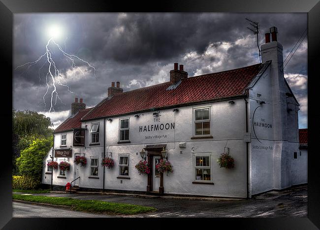  A scary image from the local pub,Skidby Framed Print by Chris  Anderson