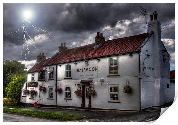  A scary image from the local pub,Skidby Print by Chris  Anderson