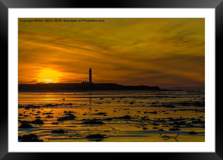  West Beach Sunset Framed Mounted Print by Alex Millar