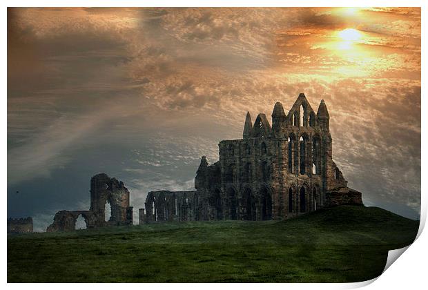  Whitby Abbey Print by Irene Burdell