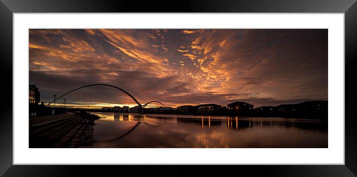 The Infinity Bridge Sunrise  Framed Mounted Print by Dave Hudspeth Landscape Photography