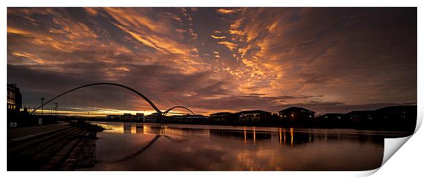 The Infinity Bridge Sunrise  Print by Dave Hudspeth Landscape Photography