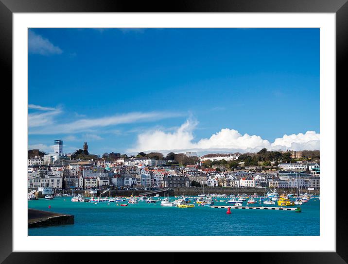 Saint Peter Port,  Guernsey.   Framed Mounted Print by chris smith