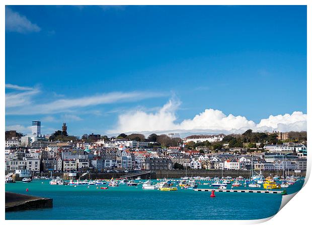 Saint Peter Port,  Guernsey.   Print by chris smith