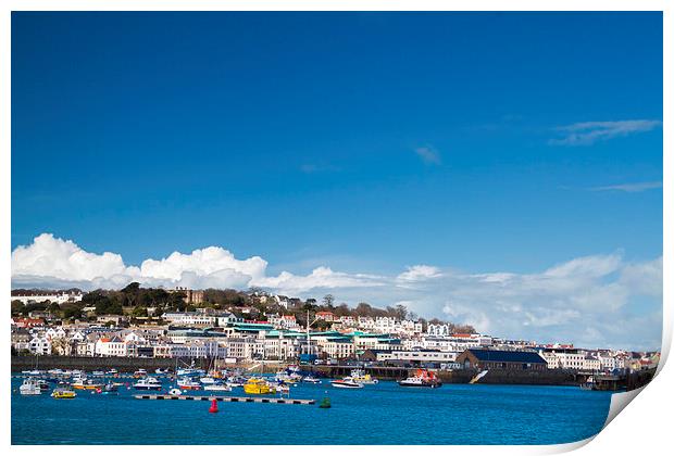 Saint Peter Port,  Guernsey.  Print by chris smith