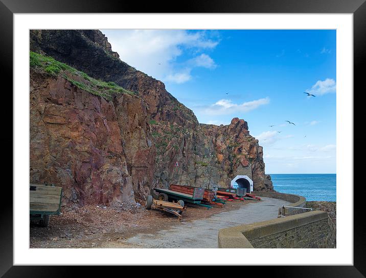 Coastal scene on Sark  Framed Mounted Print by chris smith