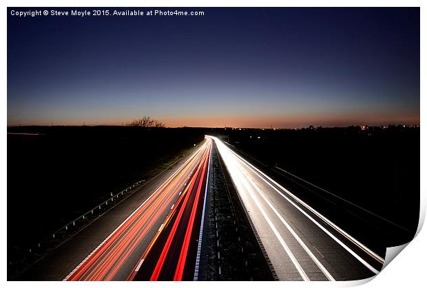  Traffic into the sunset Print by Steve Moyle