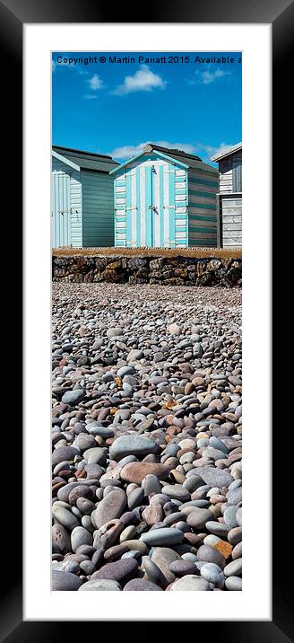 Budleigh Salterton Beach Huts Framed Mounted Print by Martin Parratt