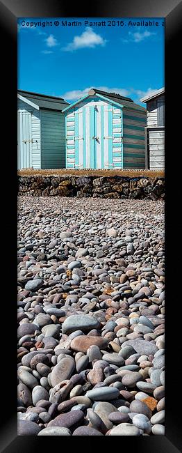 Budleigh Salterton Beach Huts Framed Print by Martin Parratt