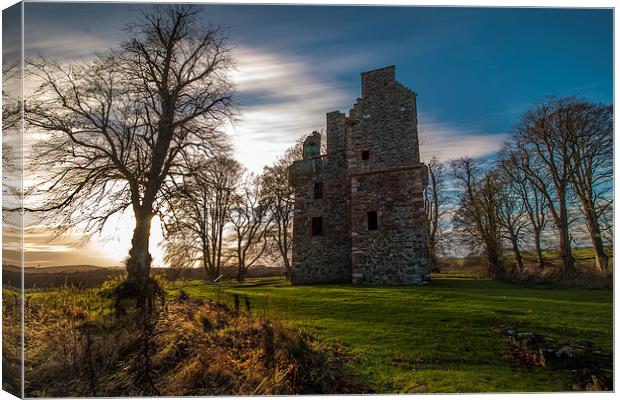  Greenknowe Tower, Gordon, Scottish Borders Canvas Print by Gavin Liddle