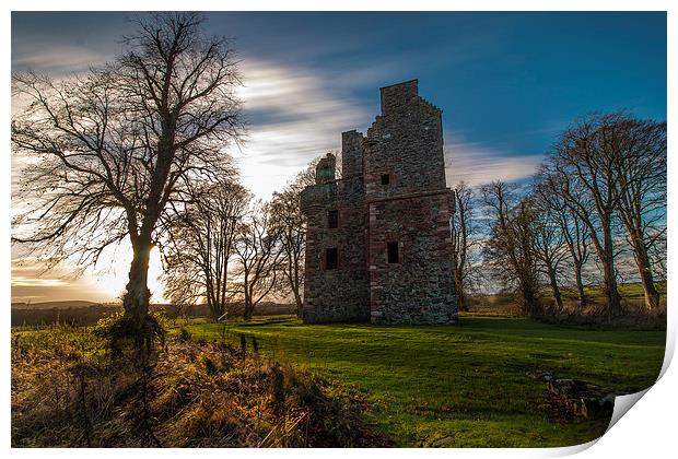  Greenknowe Tower, Gordon, Scottish Borders Print by Gavin Liddle