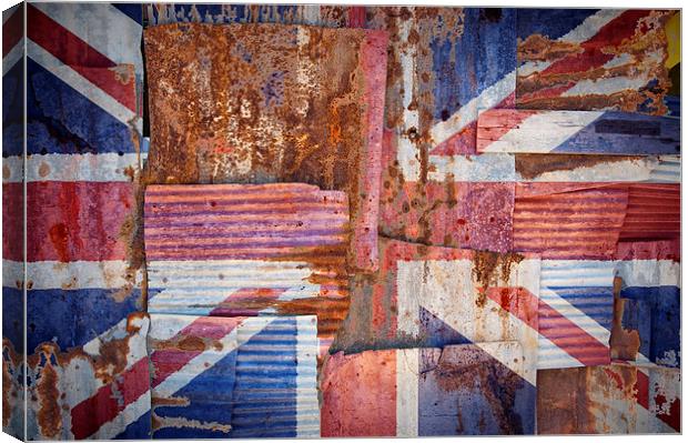 Corrugated Iron United Kingdom Flag Canvas Print by Antony McAulay