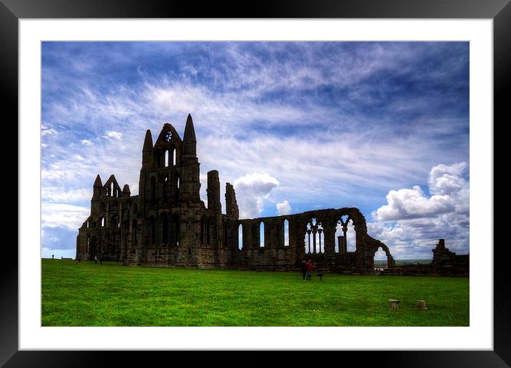 Whitby Abbey Ruin Framed Mounted Print by Tom Gomez