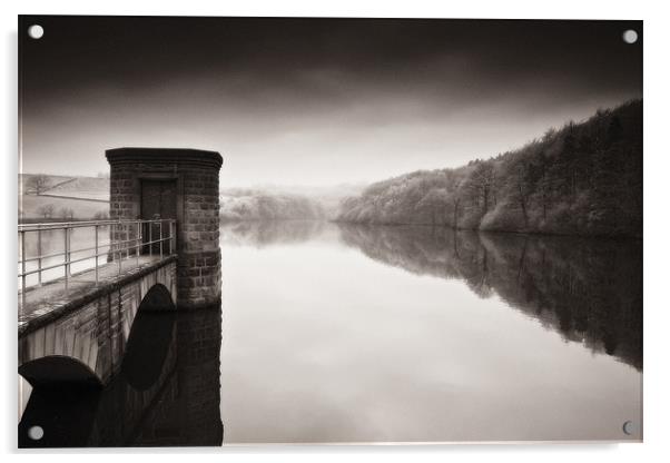 Linacre in Black and White Acrylic by Simon Gladwin