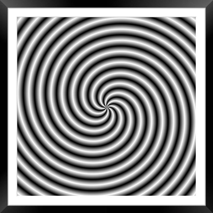 Swirl in Black and White  Framed Mounted Print by Colin Forrest