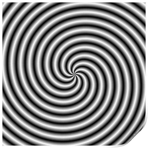 Swirl in Black and White  Print by Colin Forrest