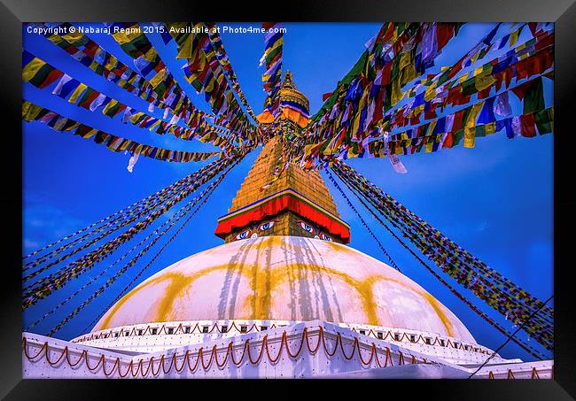 Boudhanath Stupa! Framed Print by Nabaraj Regmi