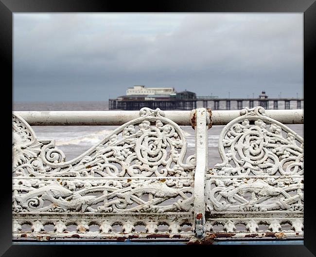 North Pier Framed Print by Victor Burnside