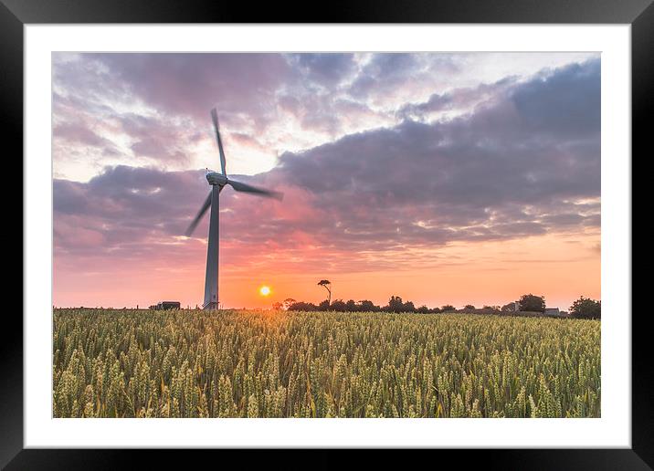  Wind Turbine at Somerton Framed Mounted Print by James Taylor