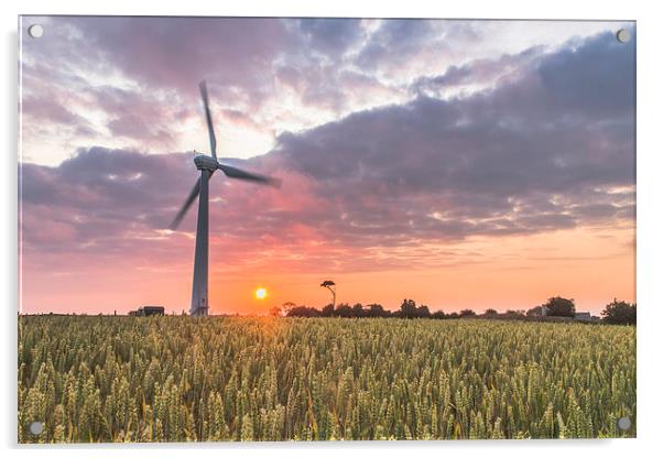  Wind Turbine at Somerton Acrylic by James Taylor