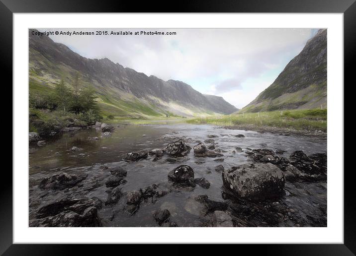  Glencoe River View Framed Mounted Print by Andy Anderson