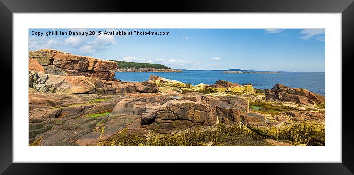  Acadia Rocks Framed Mounted Print by Ian Danbury
