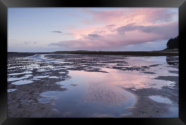 Low tide at twilight. Holkham, Norfolk, UK. Framed Print by Liam Grant
