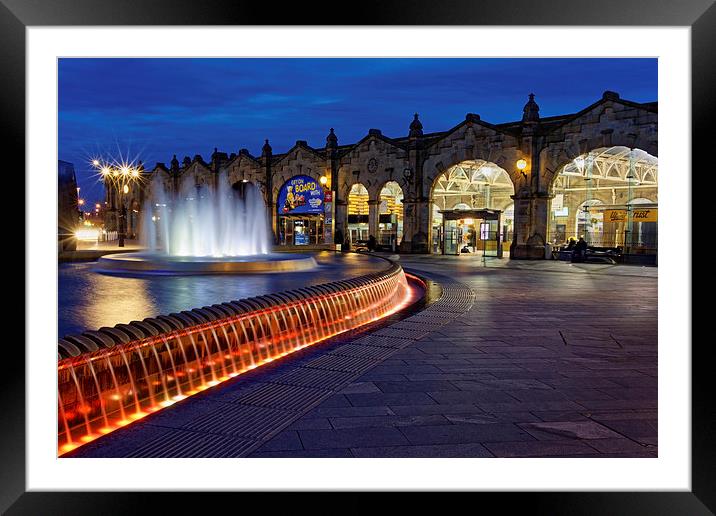 Sheaf Square at Night  Framed Mounted Print by Darren Galpin