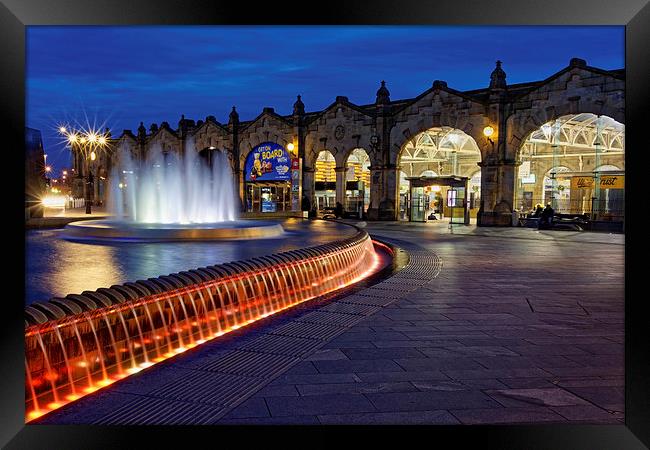 Sheaf Square at Night  Framed Print by Darren Galpin