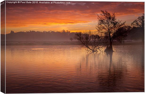 Red Sky In The Morning Canvas Print by Paul Bate