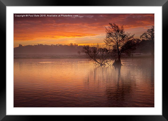 Red Sky In The Morning Framed Mounted Print by Paul Bate