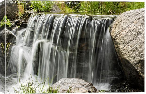  Waterfall Canvas Print by George Davidson