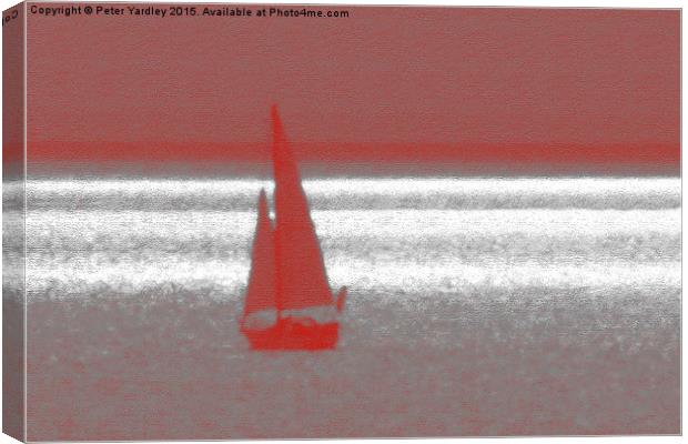  Red Sails in the Sunset Canvas Print by Peter Yardley