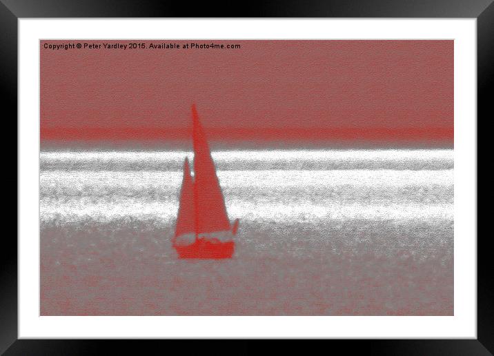  Red Sails in the Sunset Framed Mounted Print by Peter Yardley