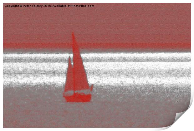  Red Sails in the Sunset Print by Peter Yardley