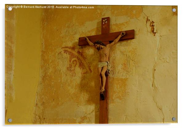 Old Rugged Cross Acrylic by Bernard Akehurst