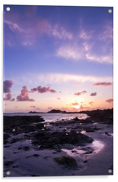 Guernsey sunset  Acrylic by chris smith
