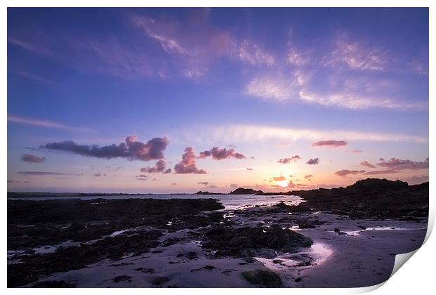 Guernsey sunset  Print by chris smith