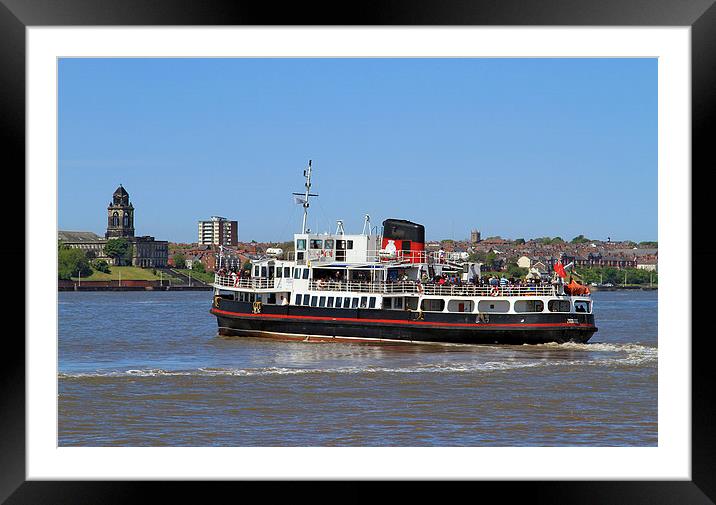 Mersey Ferry Snowdrop Framed Mounted Print by David Chennell