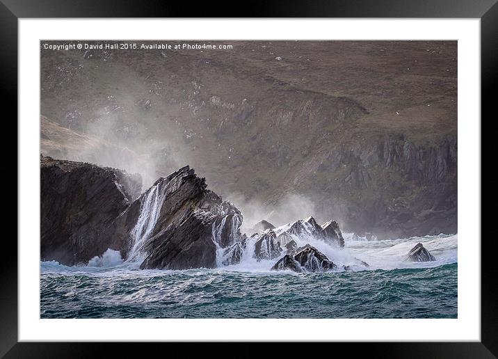  Clogher Bay, Dingle, Ireland. Framed Mounted Print by David Hall