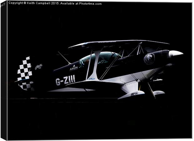  Pitts S2B G-ZIII Canvas Print by Keith Campbell