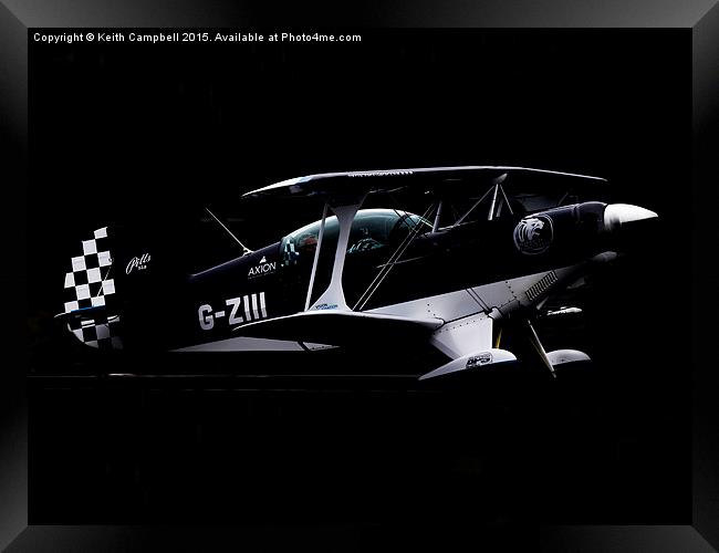  Pitts S2B G-ZIII Framed Print by Keith Campbell