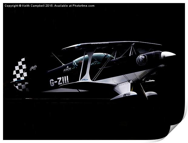  Pitts S2B G-ZIII Print by Keith Campbell