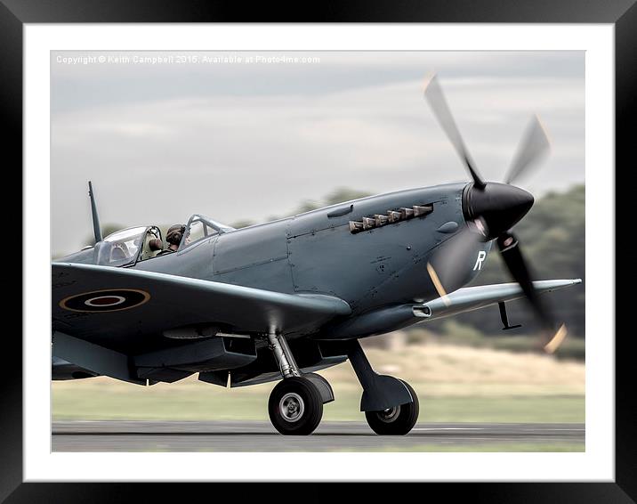 Spitfire PL865 PR MkXI Framed Mounted Print by Keith Campbell
