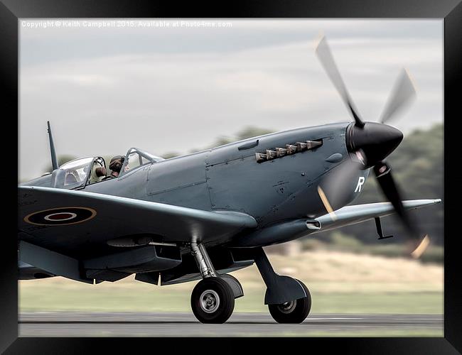 Spitfire PL865 PR MkXI Framed Print by Keith Campbell